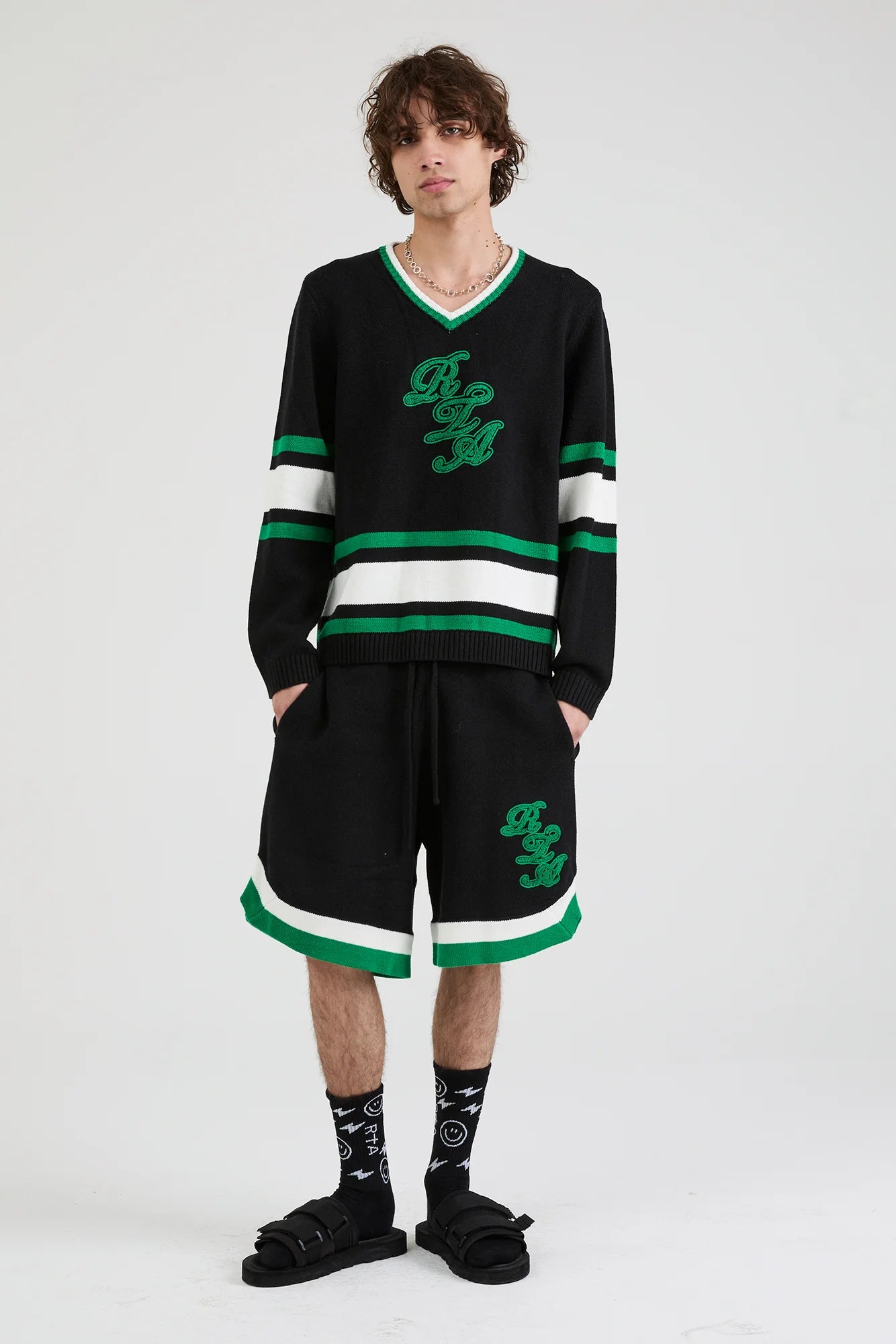 Joshua Black Green Logo Hat