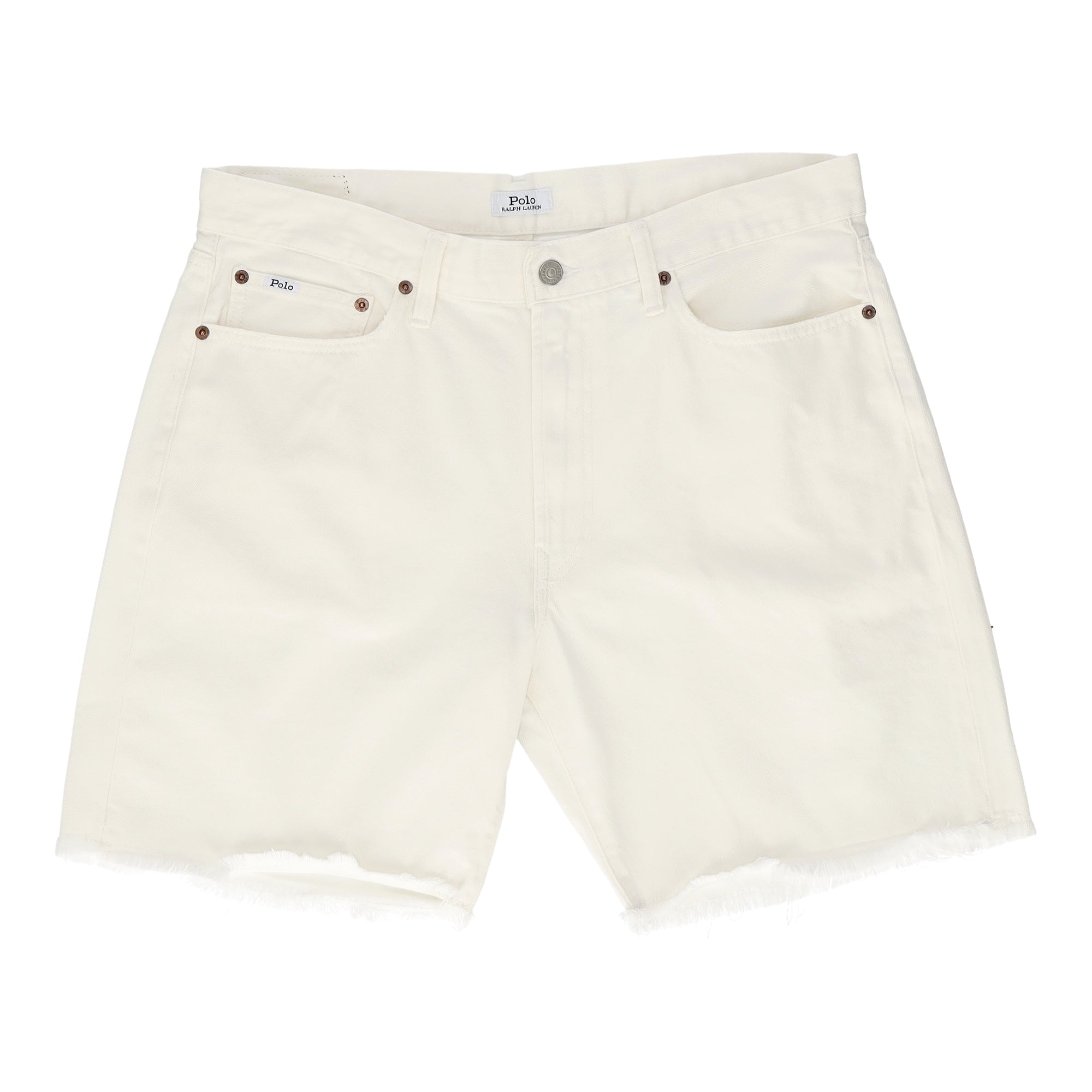 Vintage Classic 5 Pocket Cut Off White Denim Shorts
