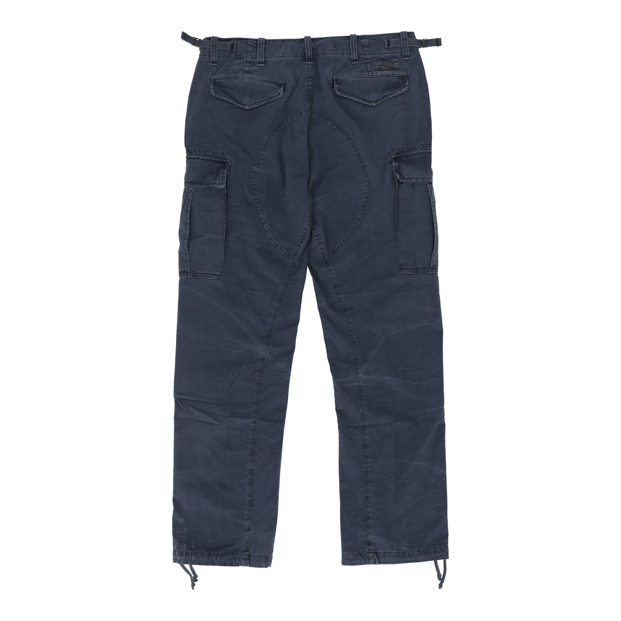 Classic Fit Canvas Blue Cargo Pants