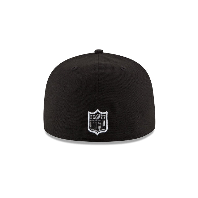 Las Vegas Raiders Black & White 59Fifty Fitted Hat