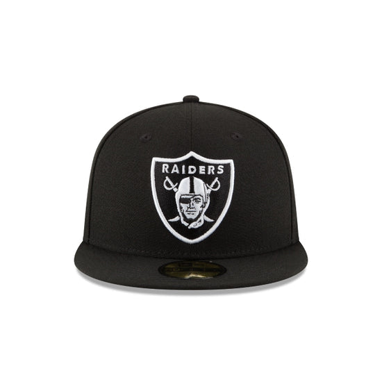 Las Vegas Raiders Black & White 59Fifty Fitted Hat