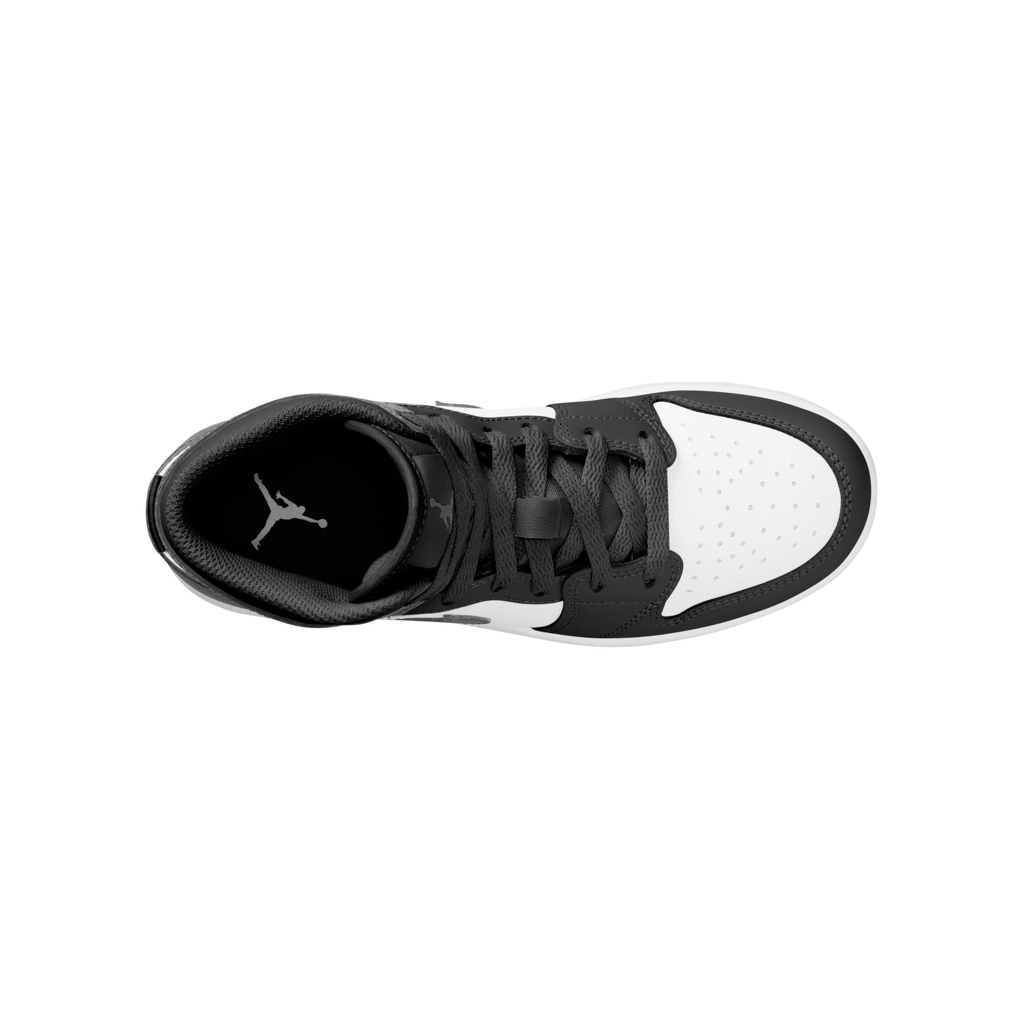 Air Jordan 1 Mid Black White Iron Grey GS
