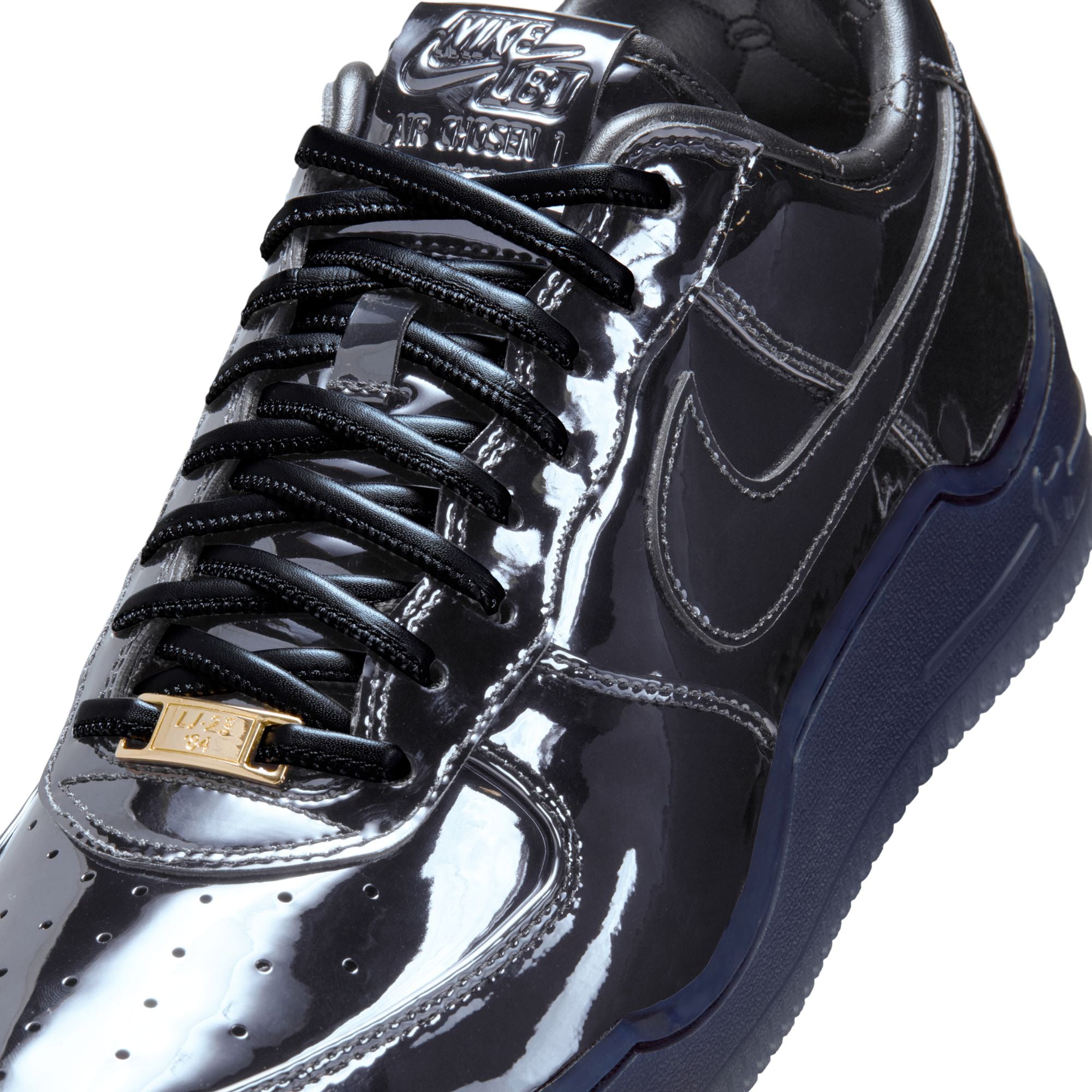 LeBron James × Nike Air Force 1 Black Patent