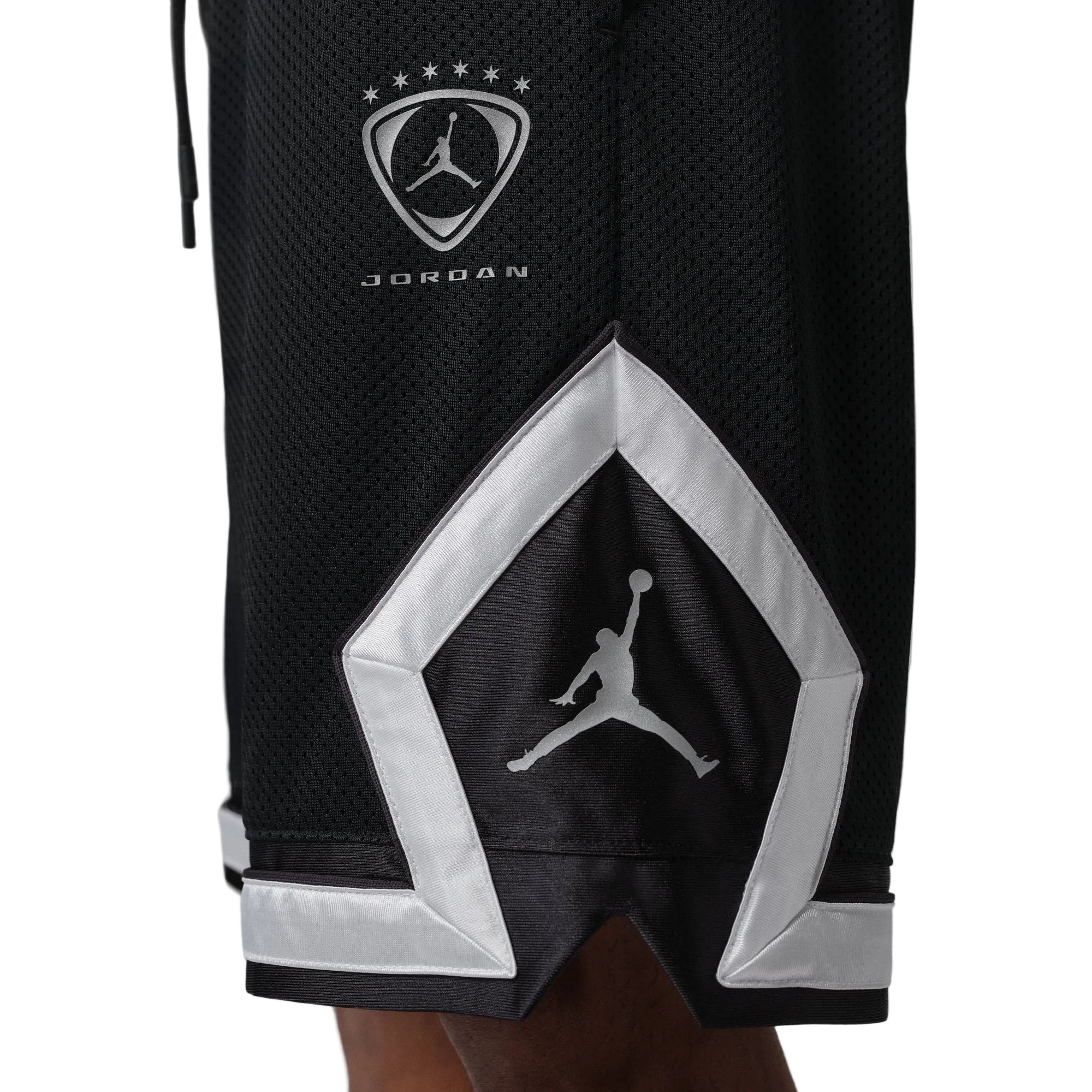 Jordan Brooklyn Diamond Mesh Black Shorts