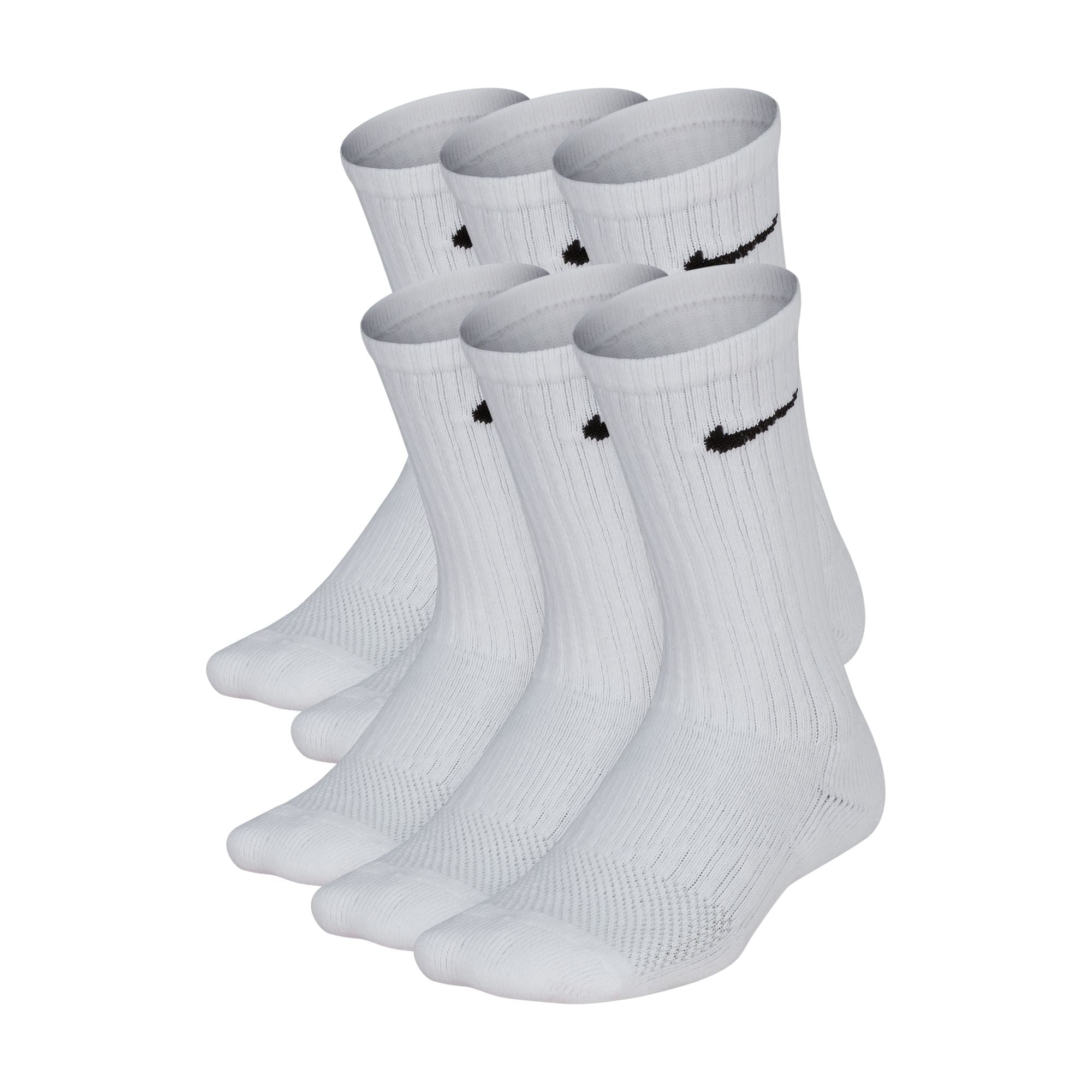 Everyday Cushioned 6 Pairs Crew White Socks