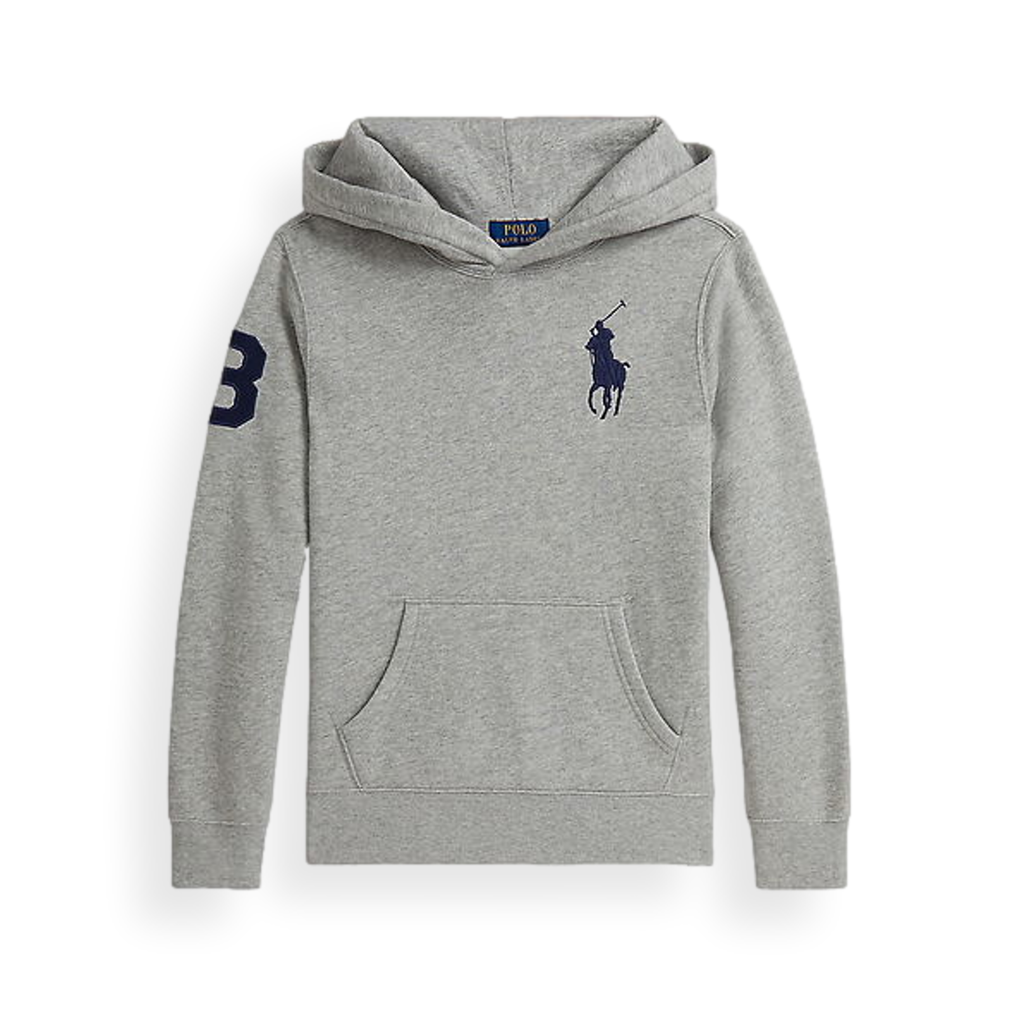 Big Pony Fleece Gray Pullover Hoodie