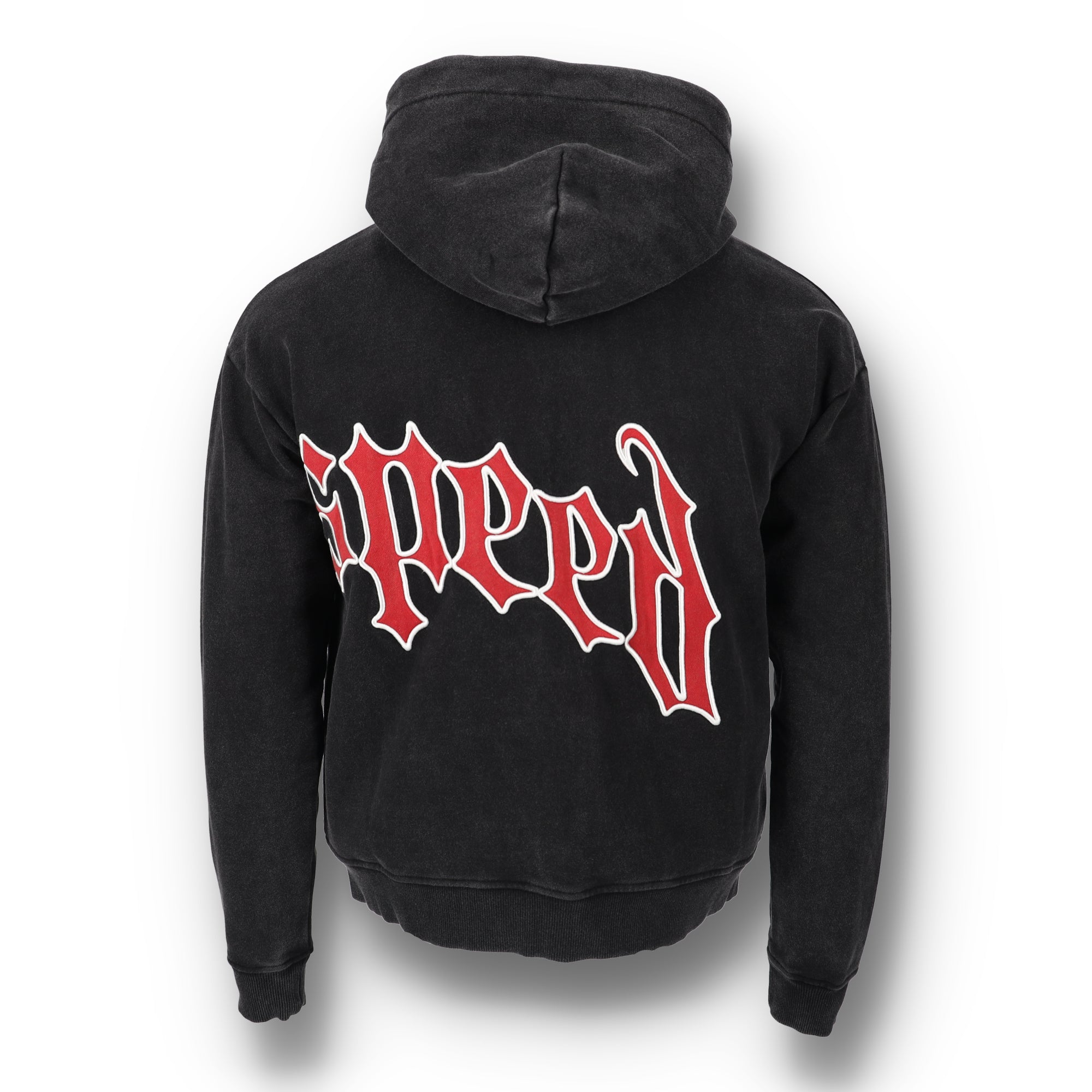 OG Logo V2 Black Red Full Zip Hoodie