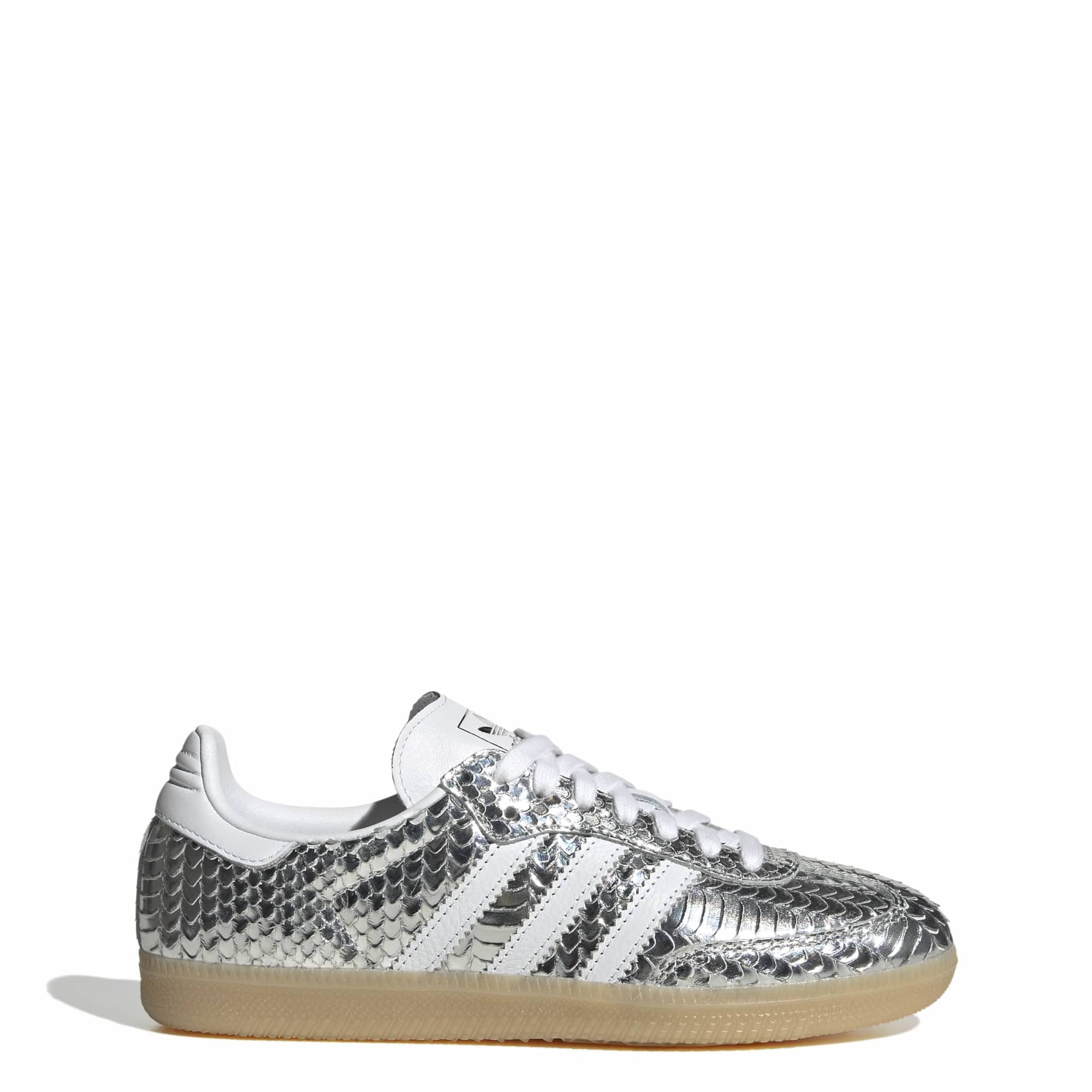Samba Patent Snakeskin Silver Metallic