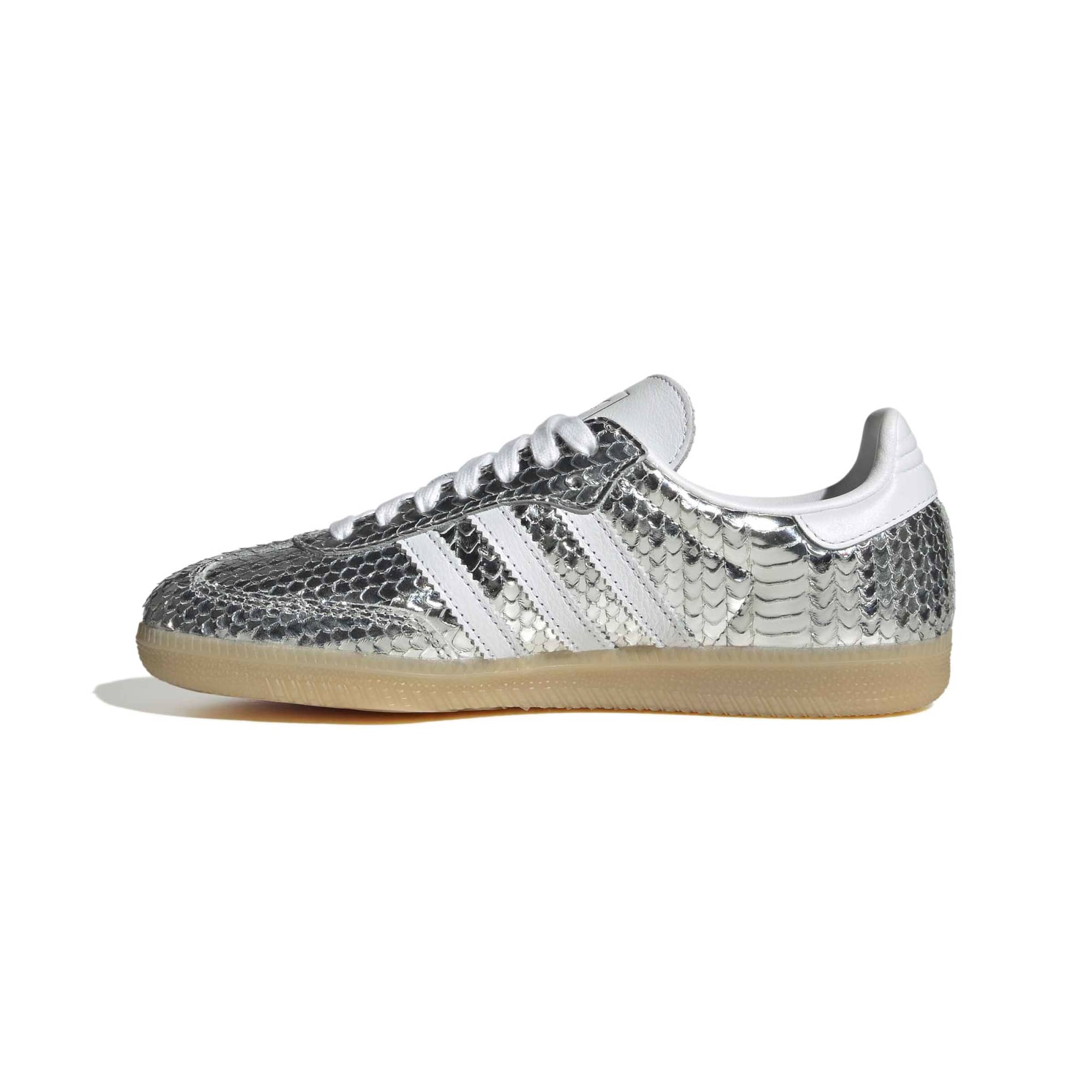 Samba Patent Snakeskin Silver Metallic