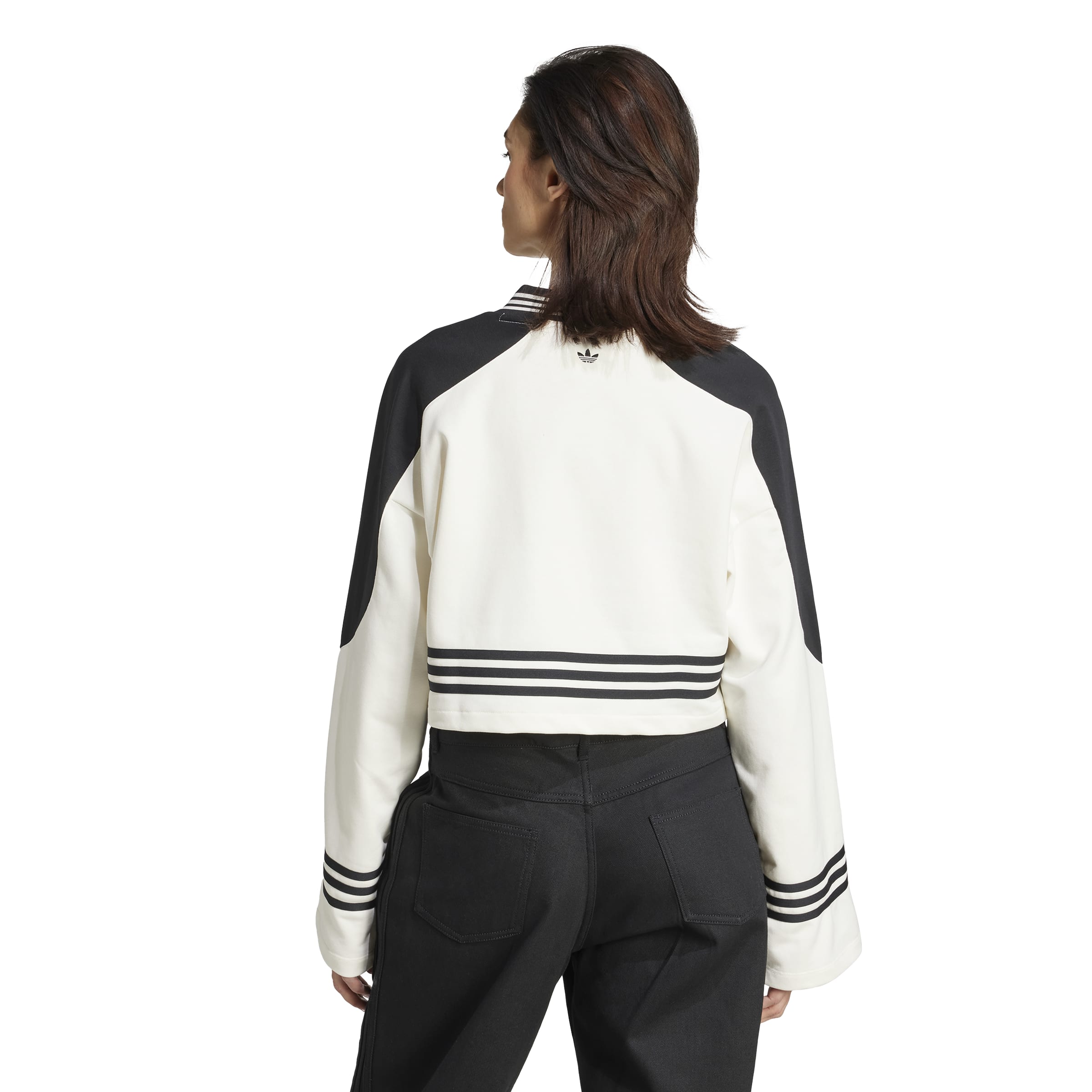White Blocking Crewneck Sweatshirt