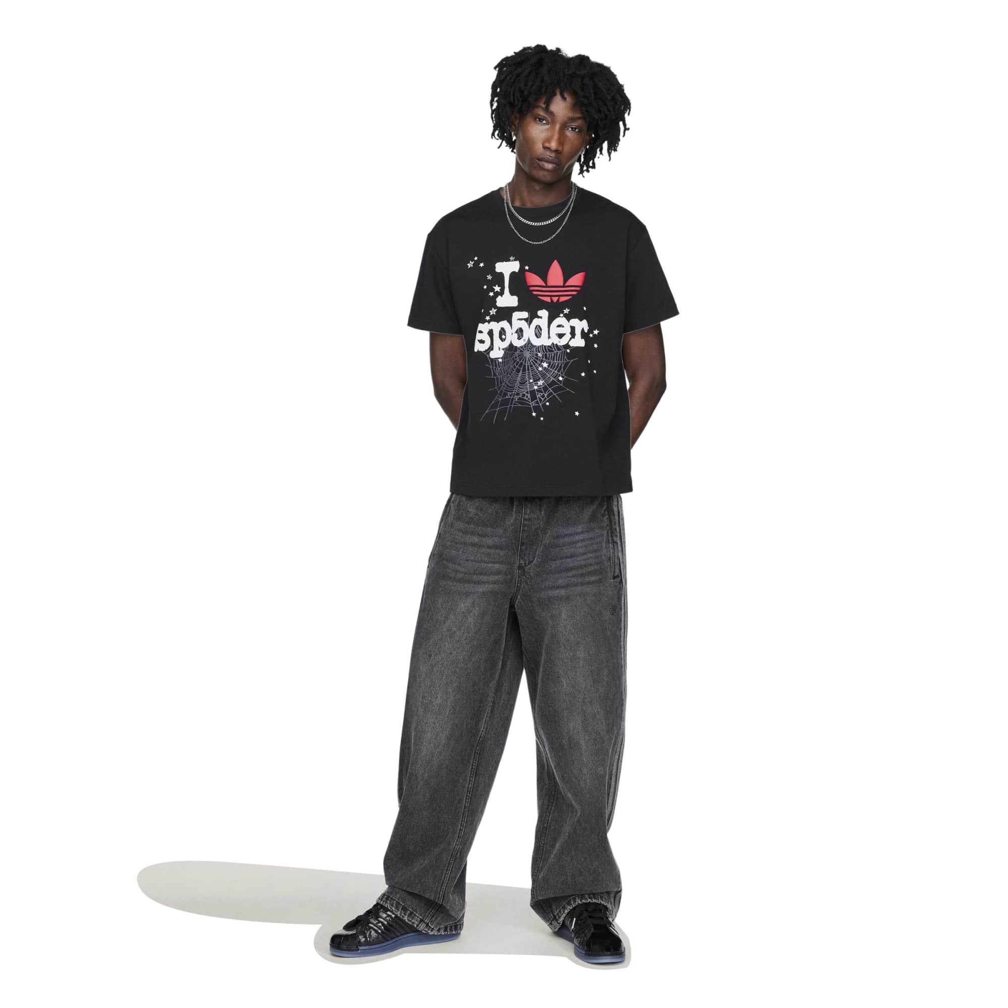 SP5DER Black T-Shirt