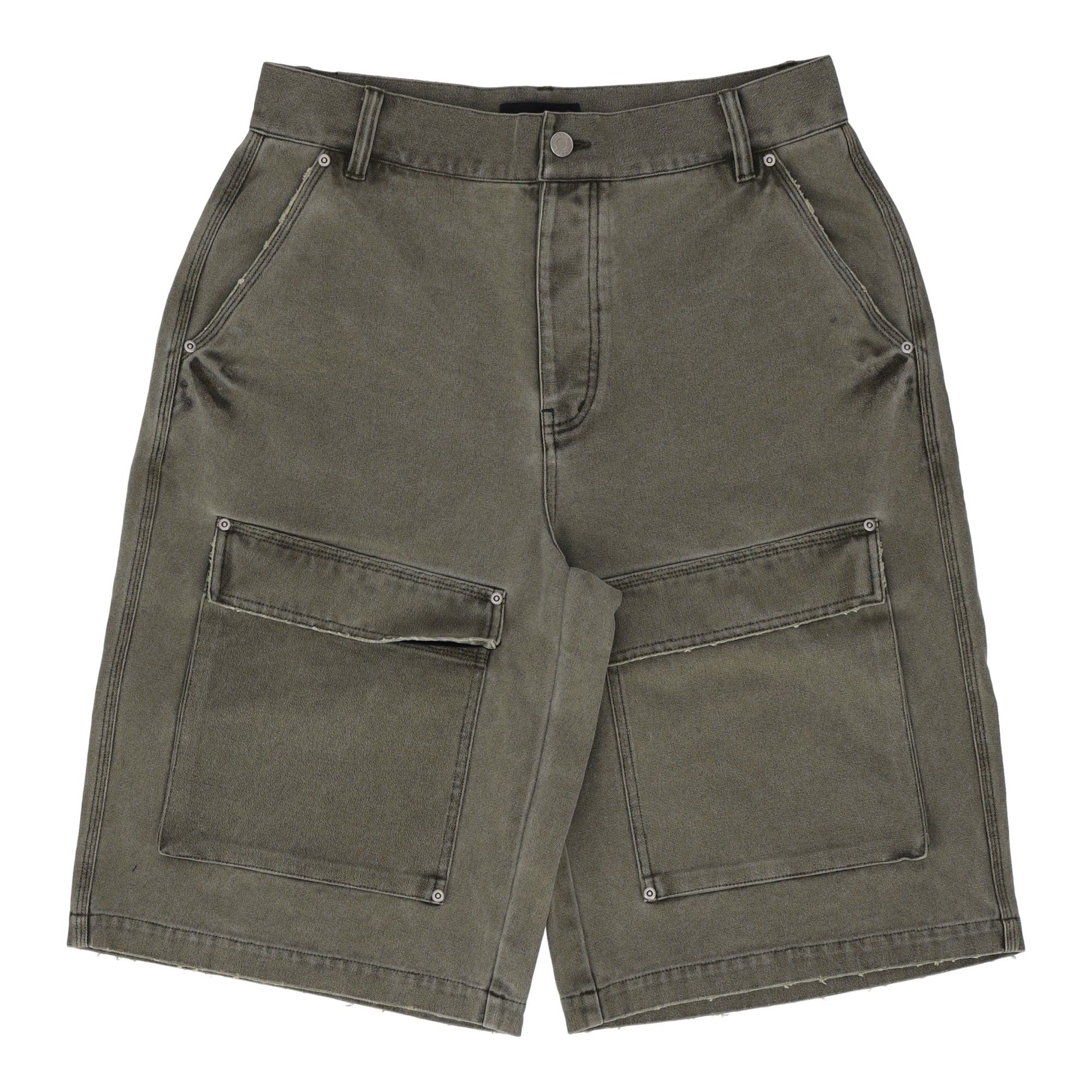 Canvas Cargo Green Shorts