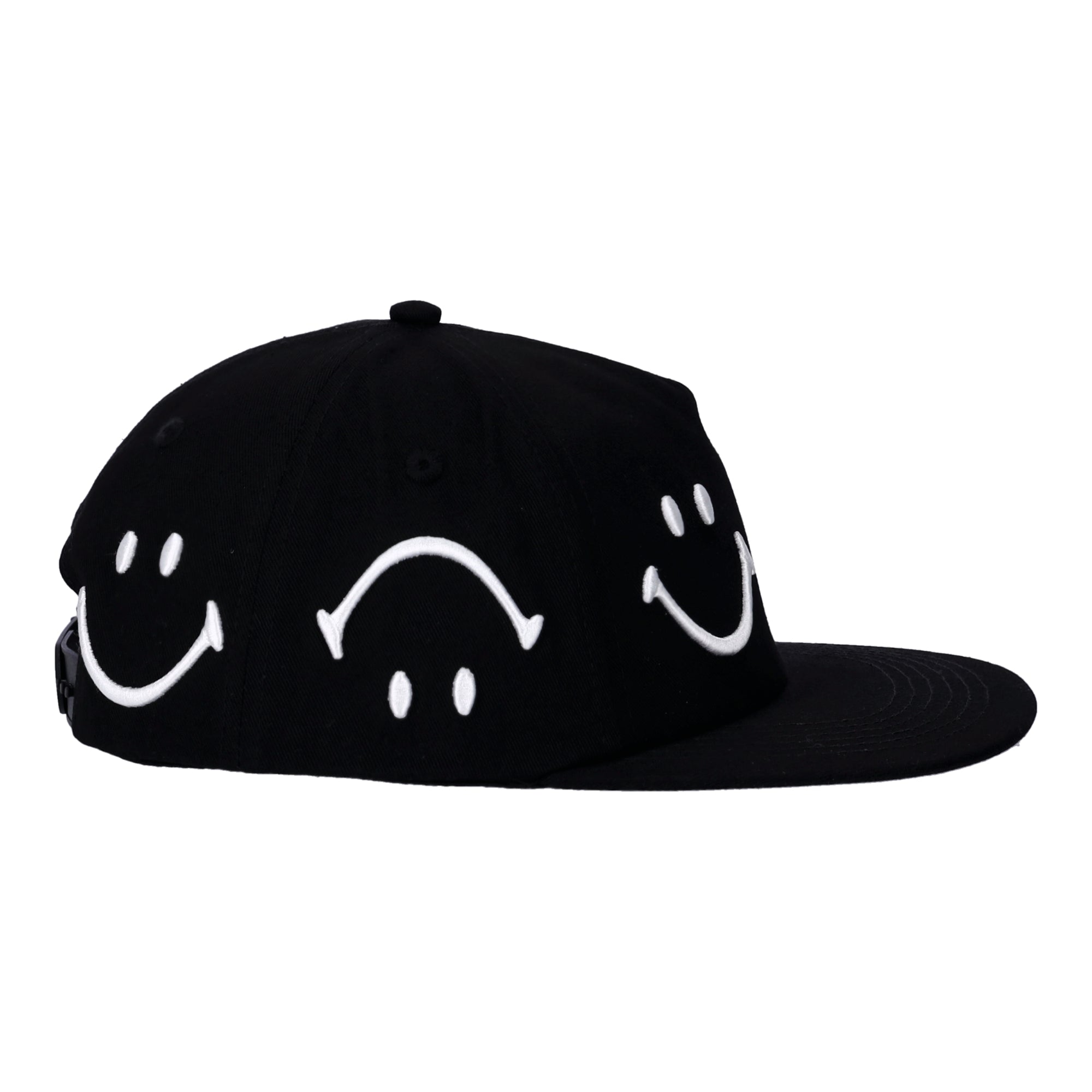 Smiley Face 6-Panel Black Hat