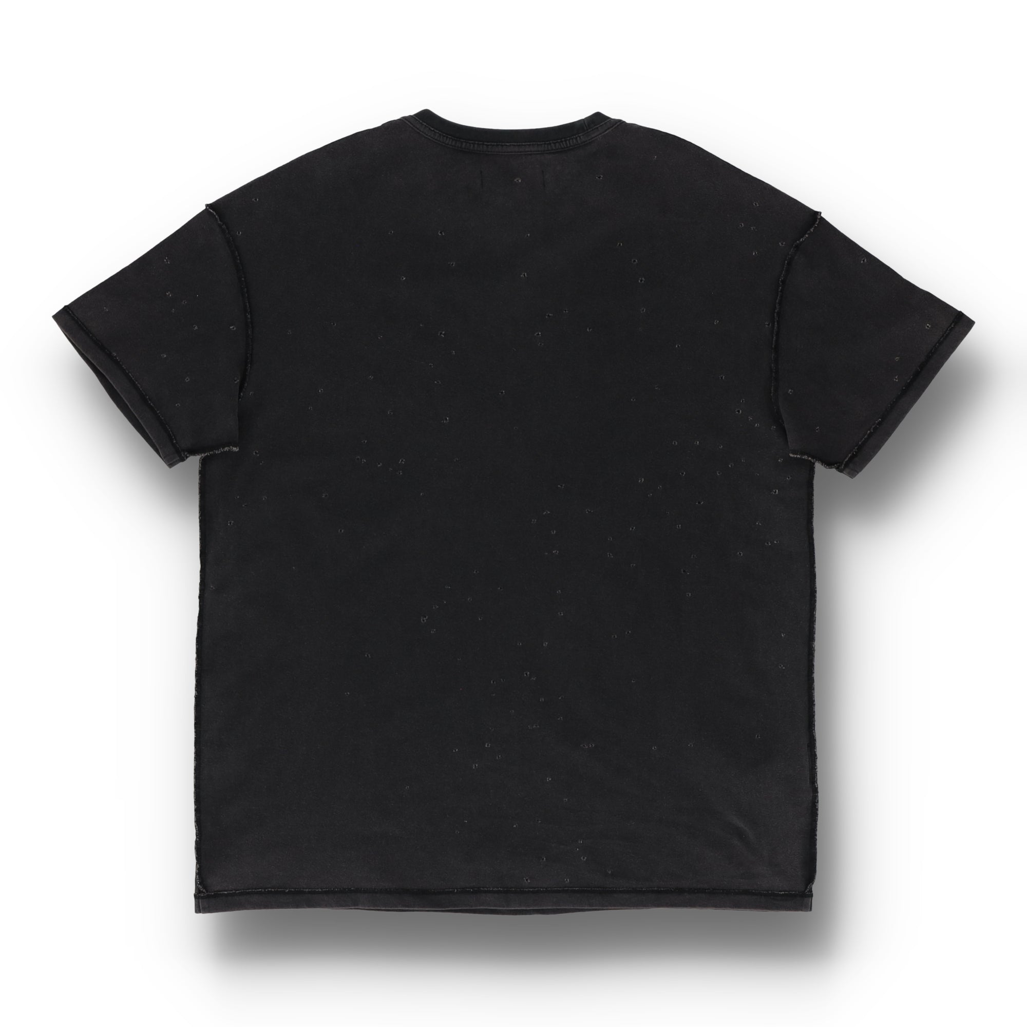 Textured Inside Out Black Tee