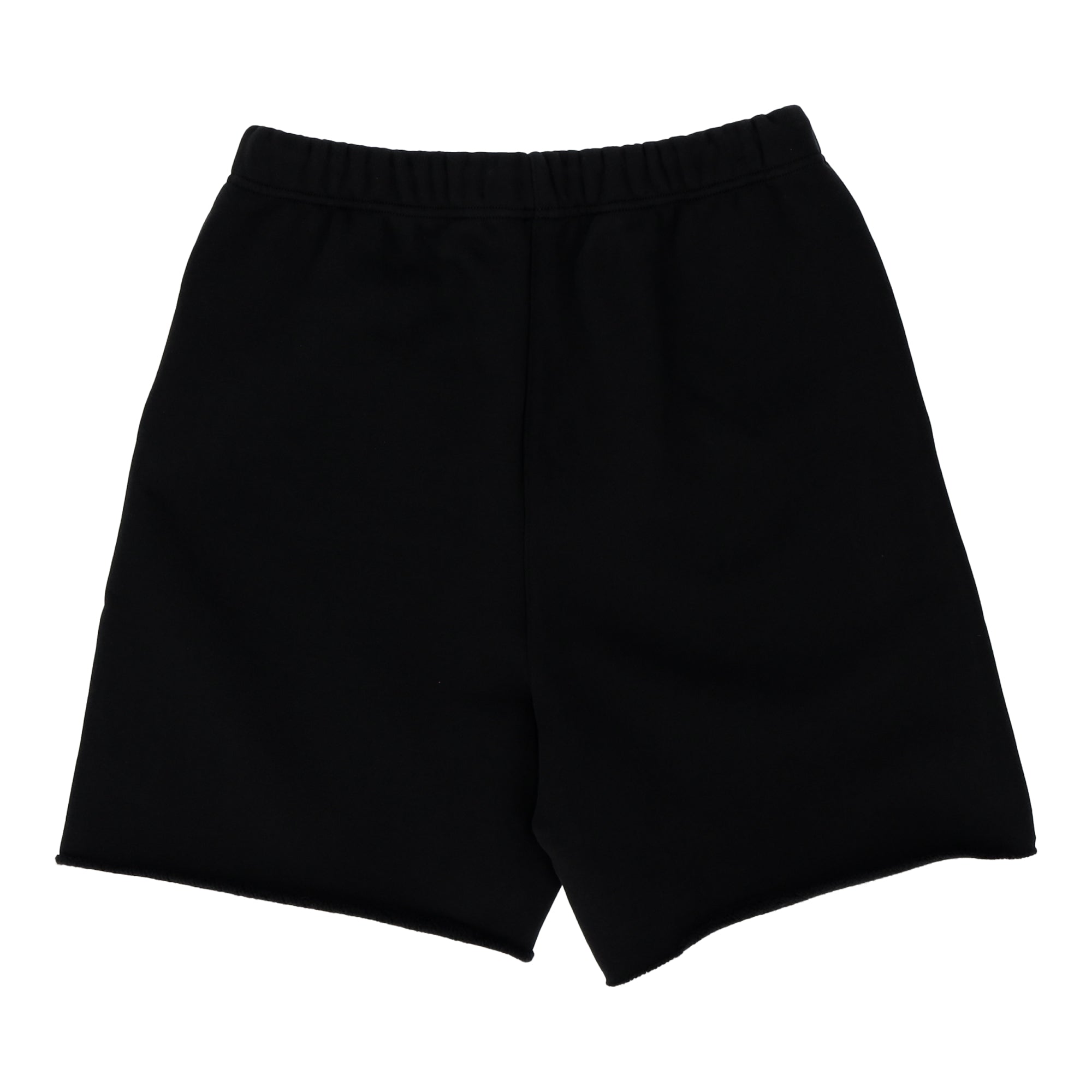 Heavy Weight Fleece Raw Hem Black Short