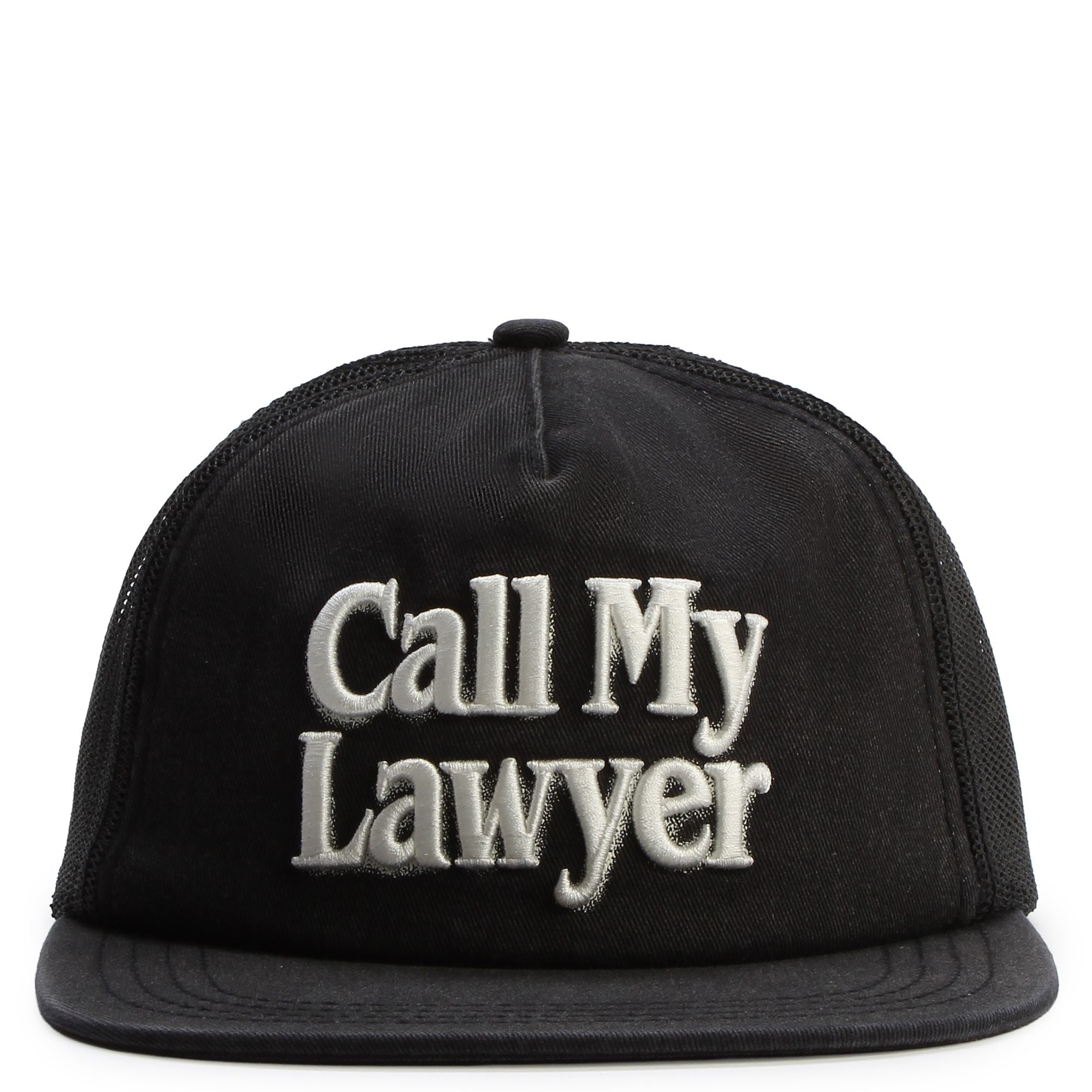 Call My Lawyer Airbrush Trucker Black Hat