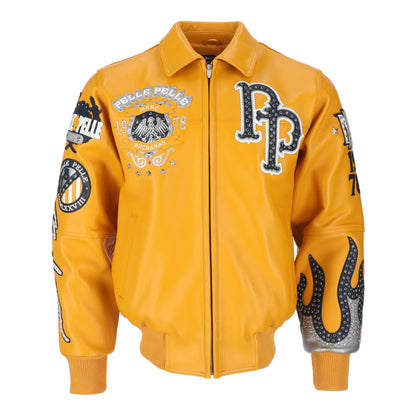 World Famous Pelle leather Yellow Jacket