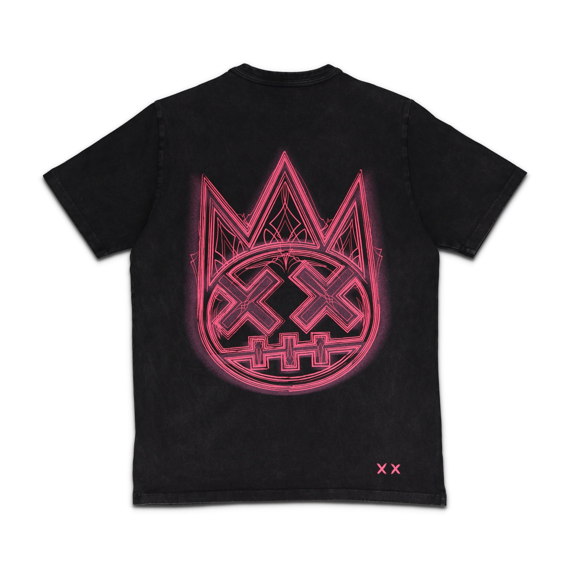 Short Sleeve Pinstripe Logo Crew Neck T-Shirt
