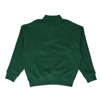 Relaxed Fit Fleece Graphic Green Sweatshirt