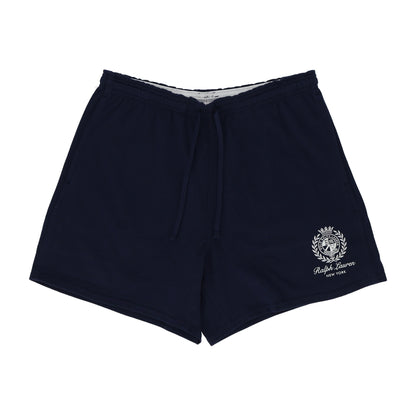 Relaxed Fit Jersey Graphic Navy Shorts