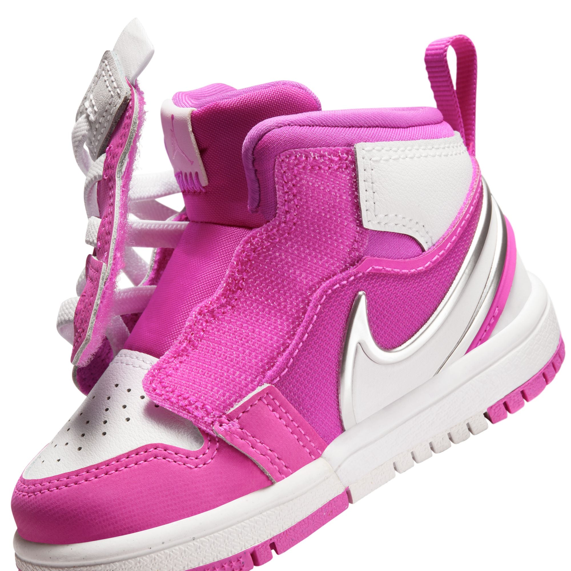 Jordan 1 Mid RM EasyOn Fire Pink White TD
