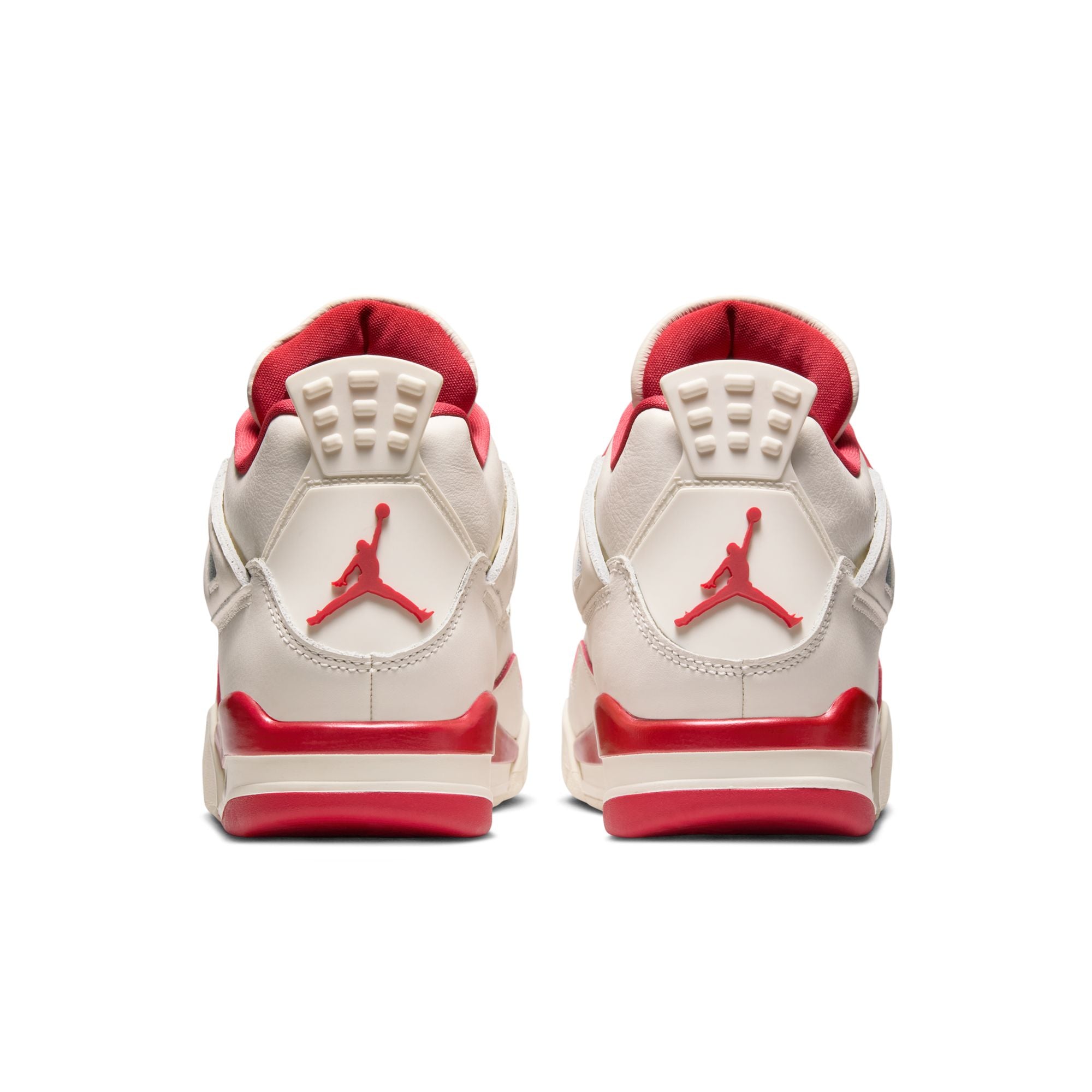 Air Jordan 4 Pale Ivory and Tough Red