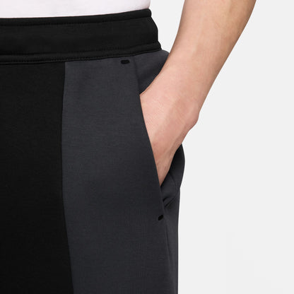 Tech Color Block Open Hem Fleece Black  Pants
