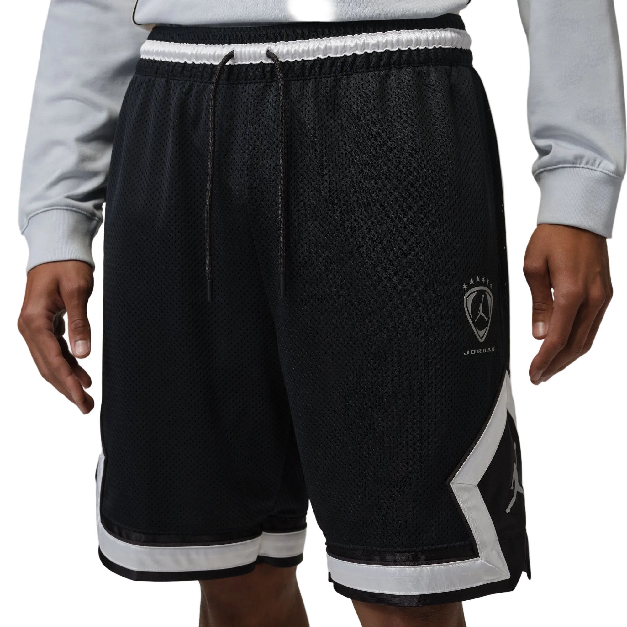 Jordan Brooklyn Diamond Mesh Black Shorts