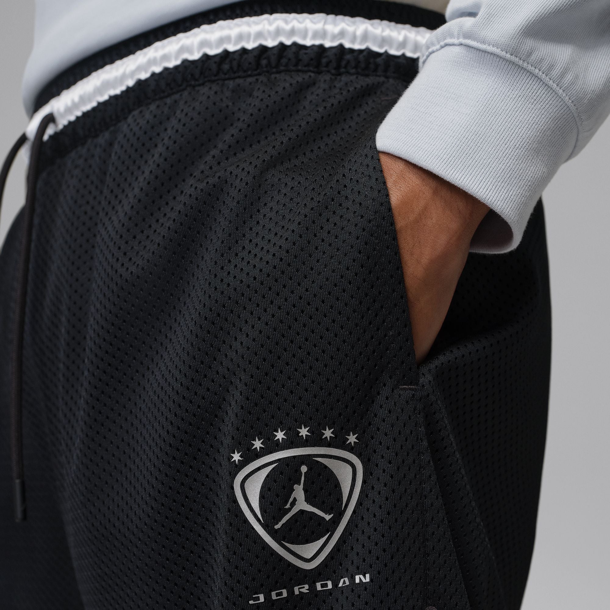 Jordan Brooklyn Diamond Mesh Black Shorts