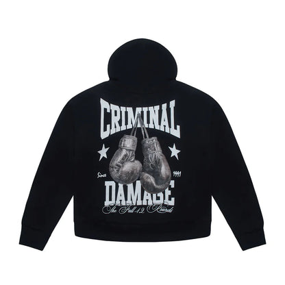 Boxing Gym Black Full Zip Hoodie