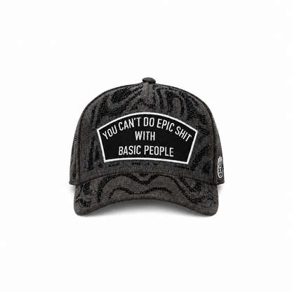 Epic Shit Swirl Crystals 5 Panel A Frame Trucker Hat