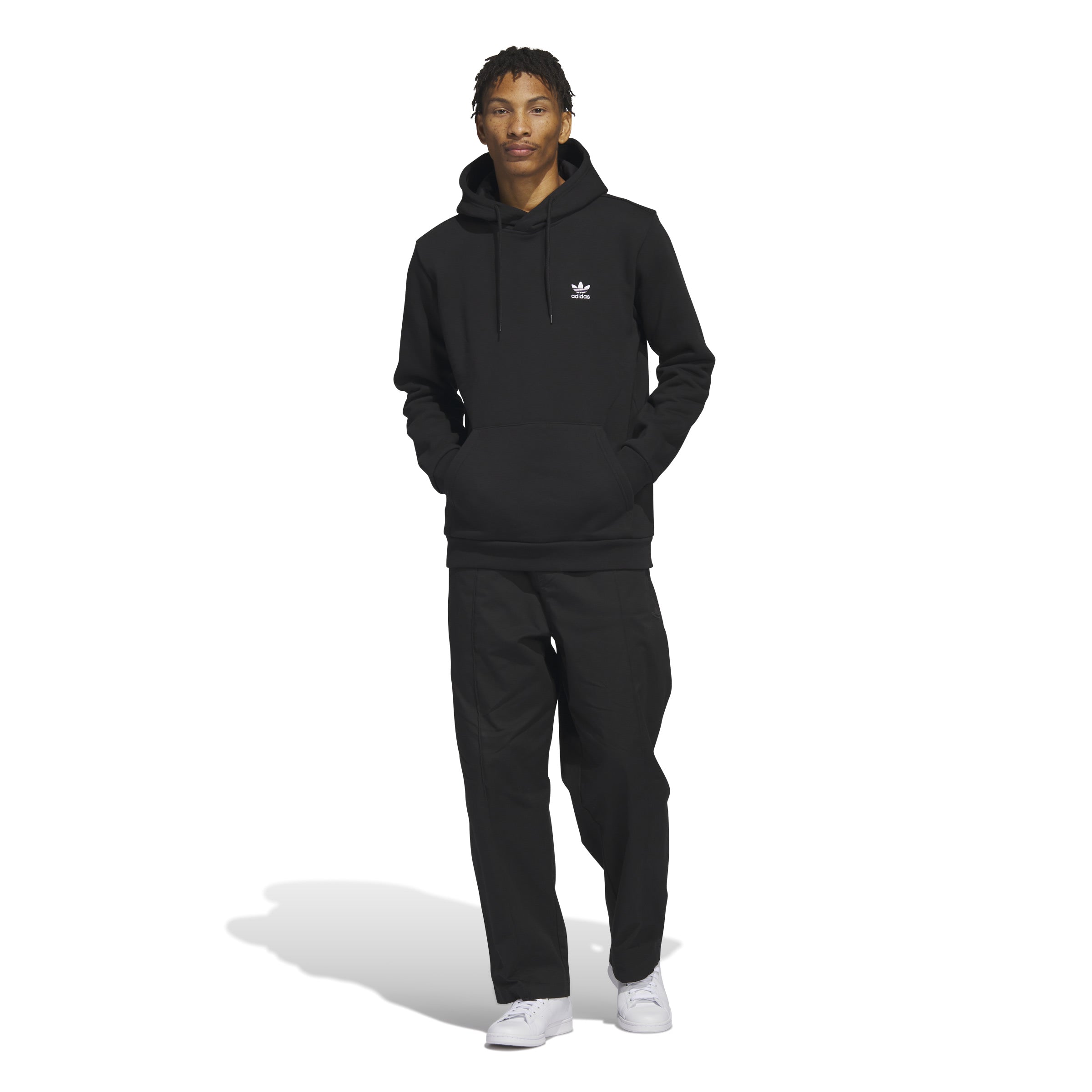 Trefoil Essentials Pullover Hoodie Black