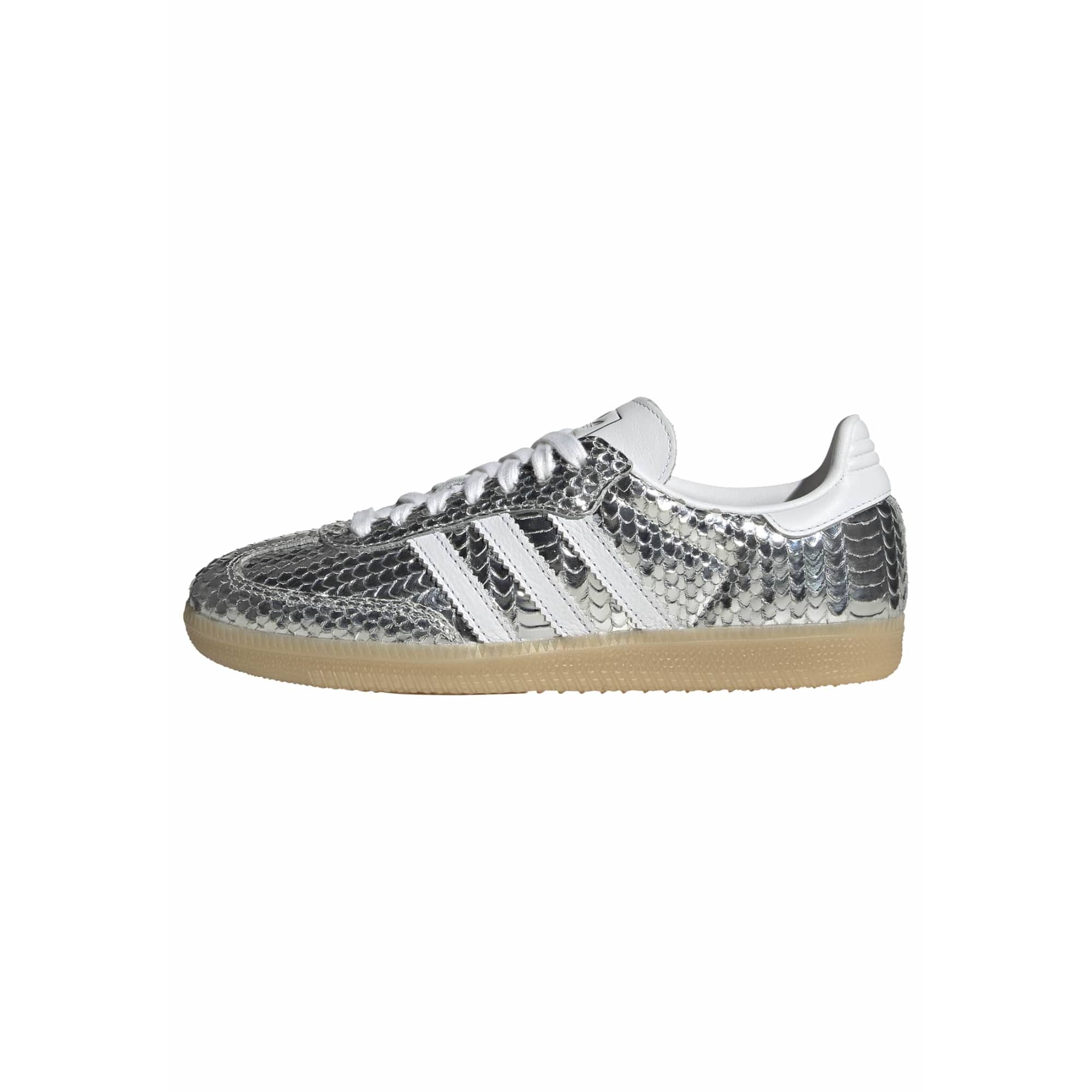 Samba Patent Snakeskin Silver Metallic