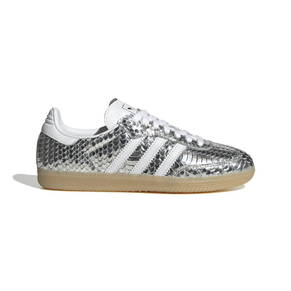 Samba Patent Snakeskin Silver Metallic