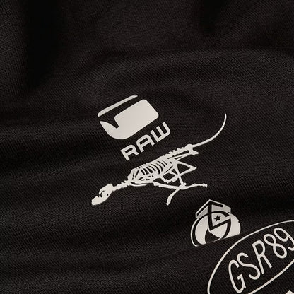Poster Back Graphic Loose Full Zip Hoodie