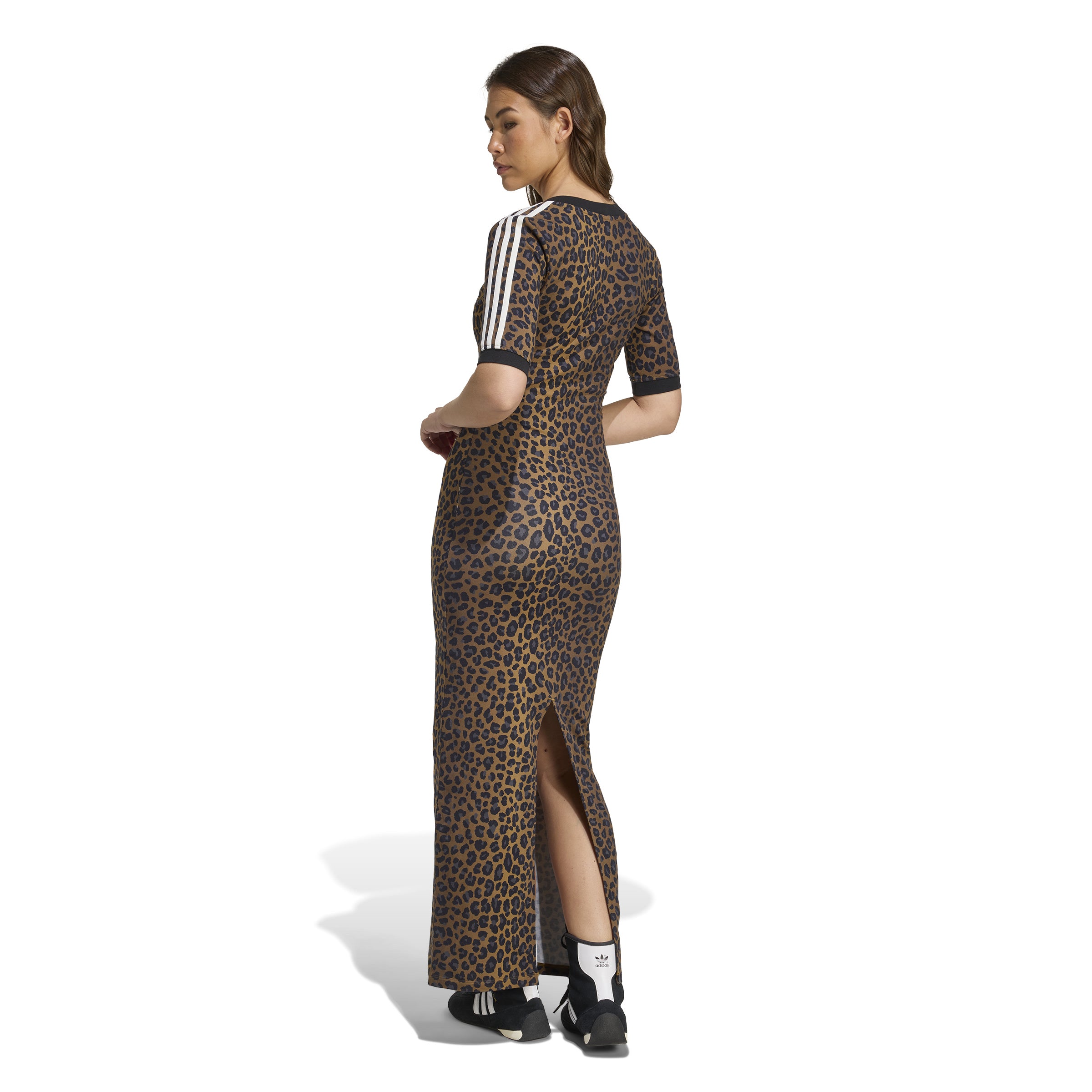 Multicolor Leopard V-Neck Maxi Dress