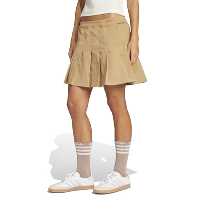 Pleated Skirt Brown