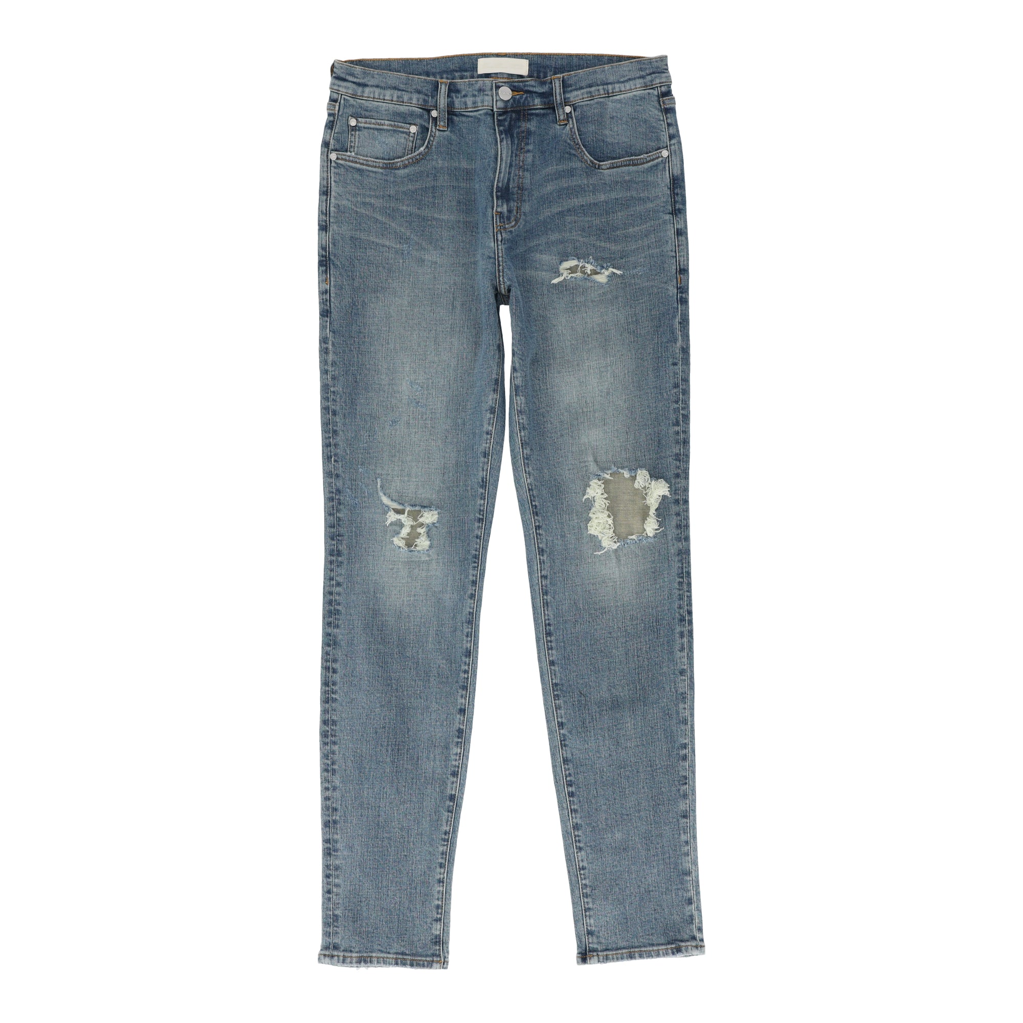 Skinny Repair Denim Blue Jeans
