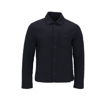 MATEO Vertical Quilted Jacket with Spread Collar