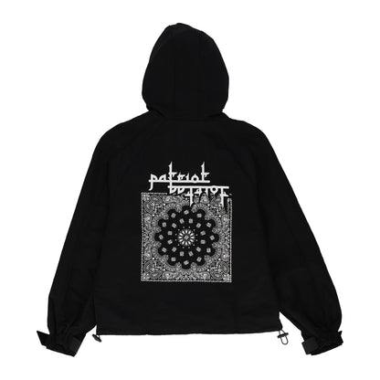 Zayden Windbreaker Full Zip Black Jacket