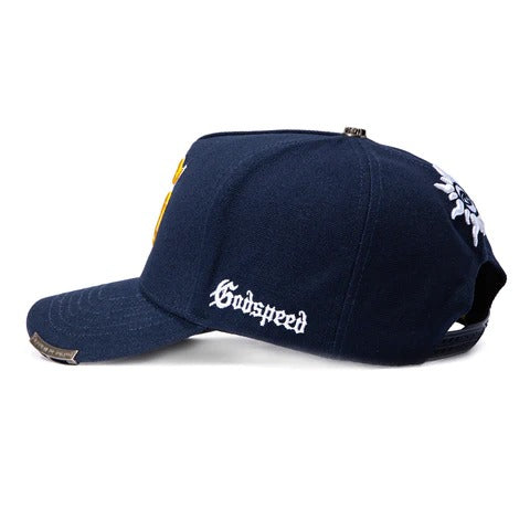 G Logo Navy Yellow Navy SnapBack Hat