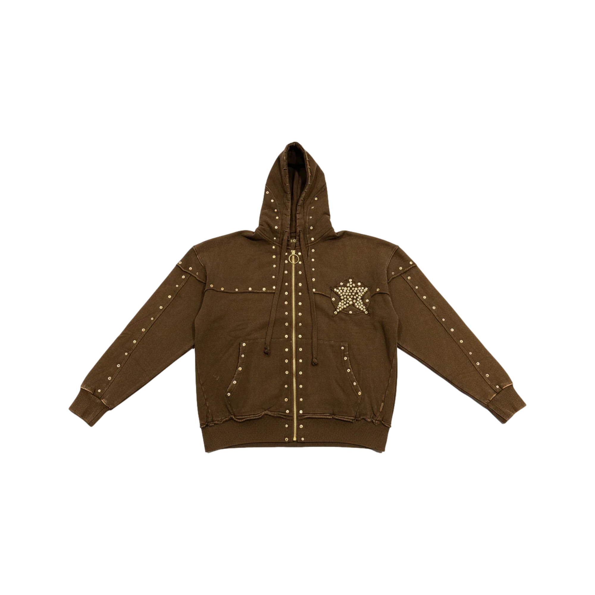 Stones Crystal Studded Full Zip Hoodie