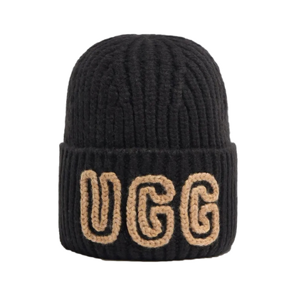 Chunky Crafted Rib Black Beanie