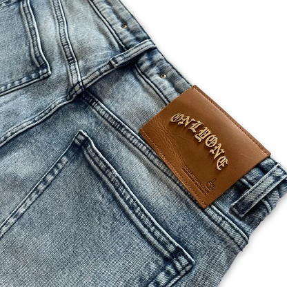 Long Island Zip Flair Splatter Jean