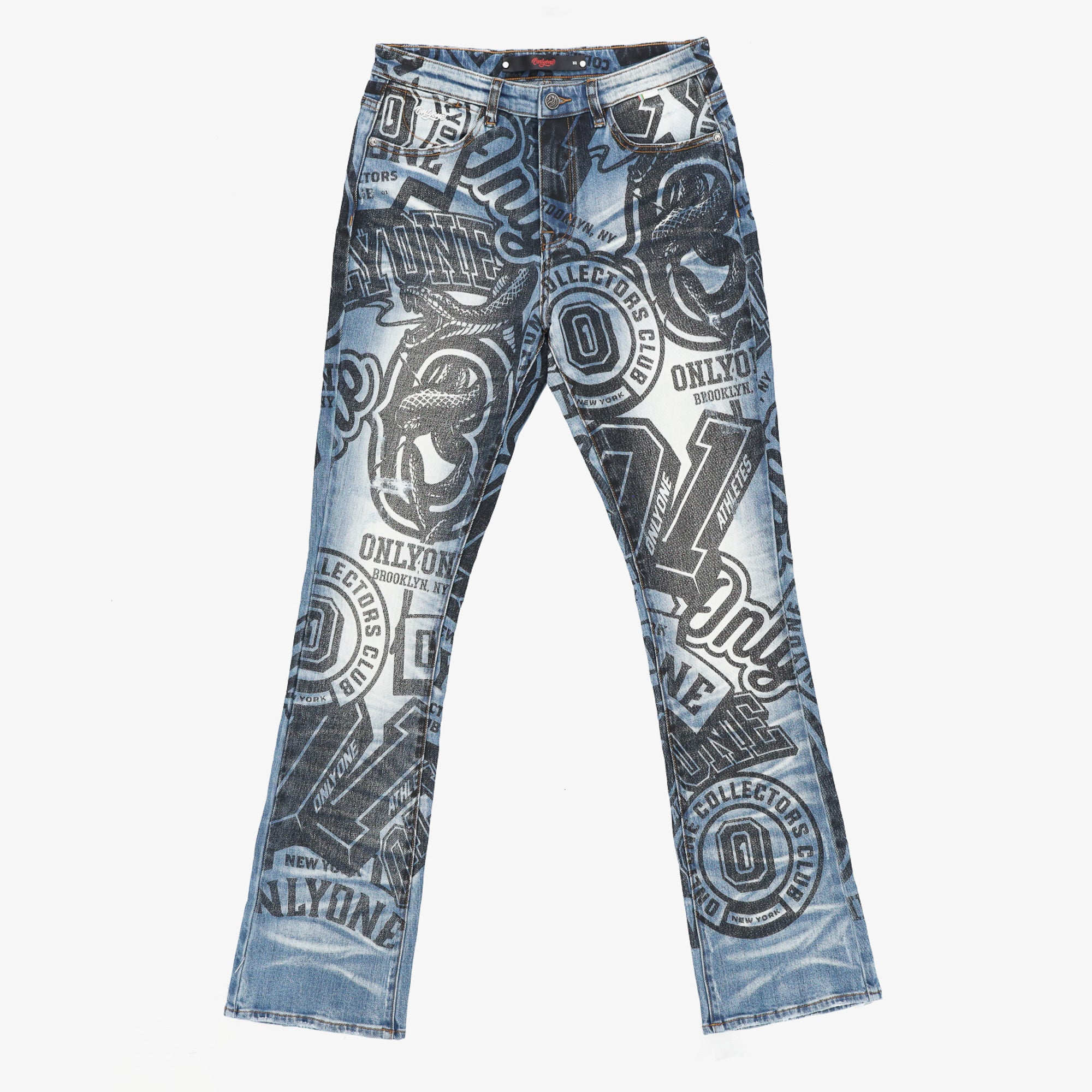 All Over Blue Print Jean